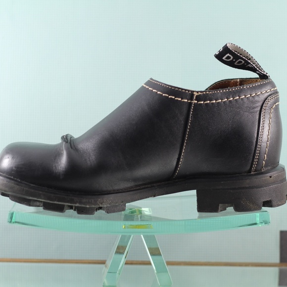 John Fluevog Black Leather D.D.F.T Shoes Angels - Picture 7 of 16